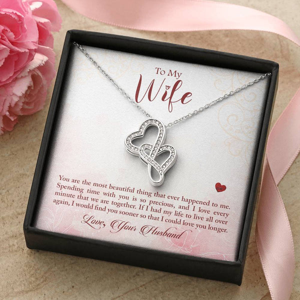 Gift for Wife - Double Heart Necklace - Seed Loving Gift