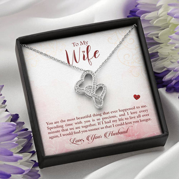 Gift for Wife - Double Heart Necklace - Seed Loving Gift