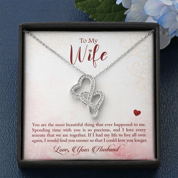 Gift for Wife - Double Heart Necklace - Seed Loving Gift