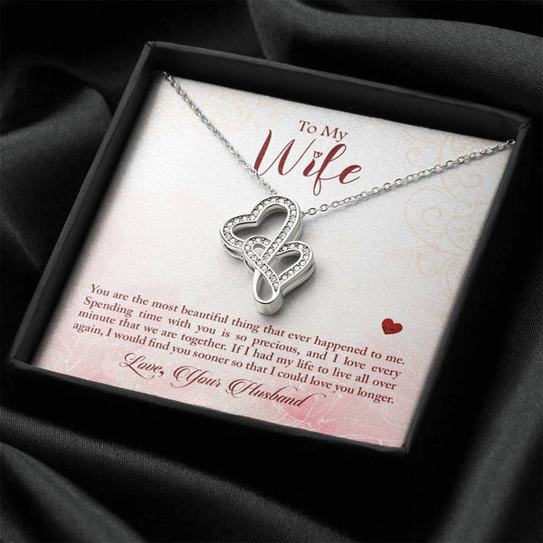 Gift for Wife - Double Heart Necklace - Seed Loving Gift