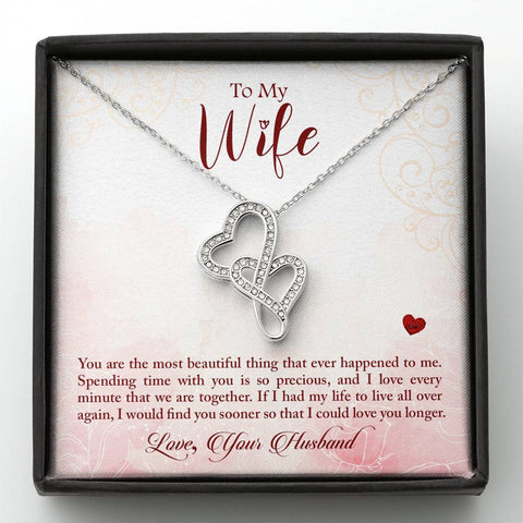 Gift for Wife - Double Heart Necklace - Seed Loving Gift