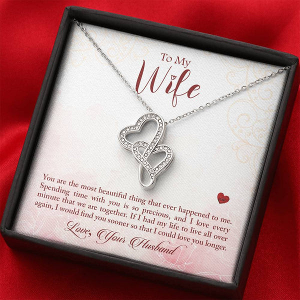 Gift for Wife - Double Heart Necklace - Seed Loving Gift