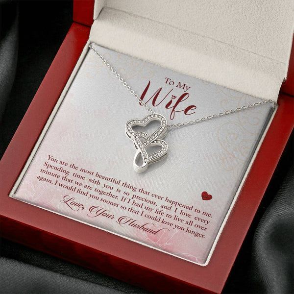 Gift for Wife - Double Heart Necklace - Seed Loving Gift