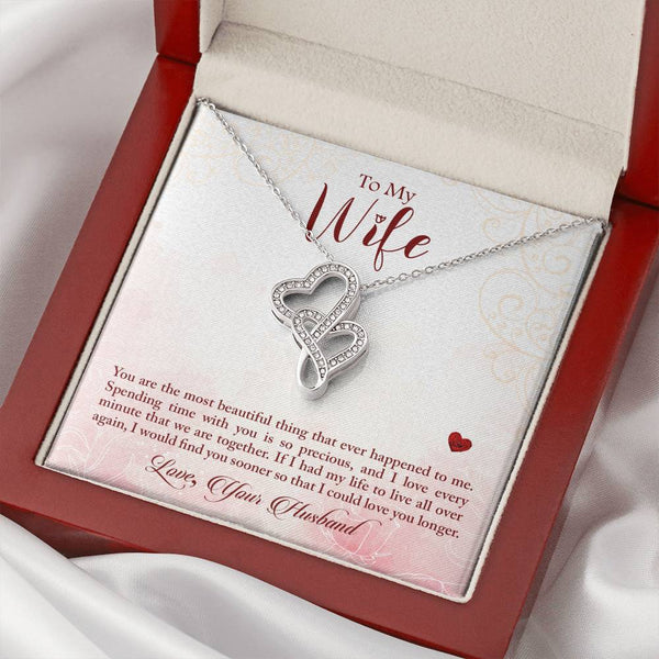 Gift for Wife - Double Heart Necklace - Seed Loving Gift