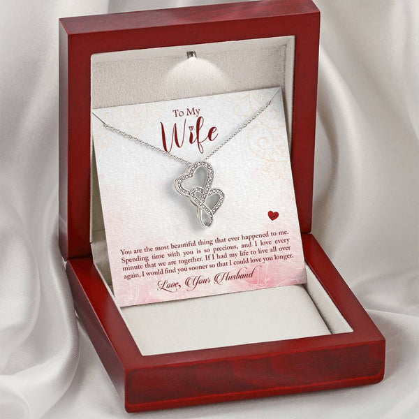 Gift for Wife - Double Heart Necklace - Seed Loving Gift