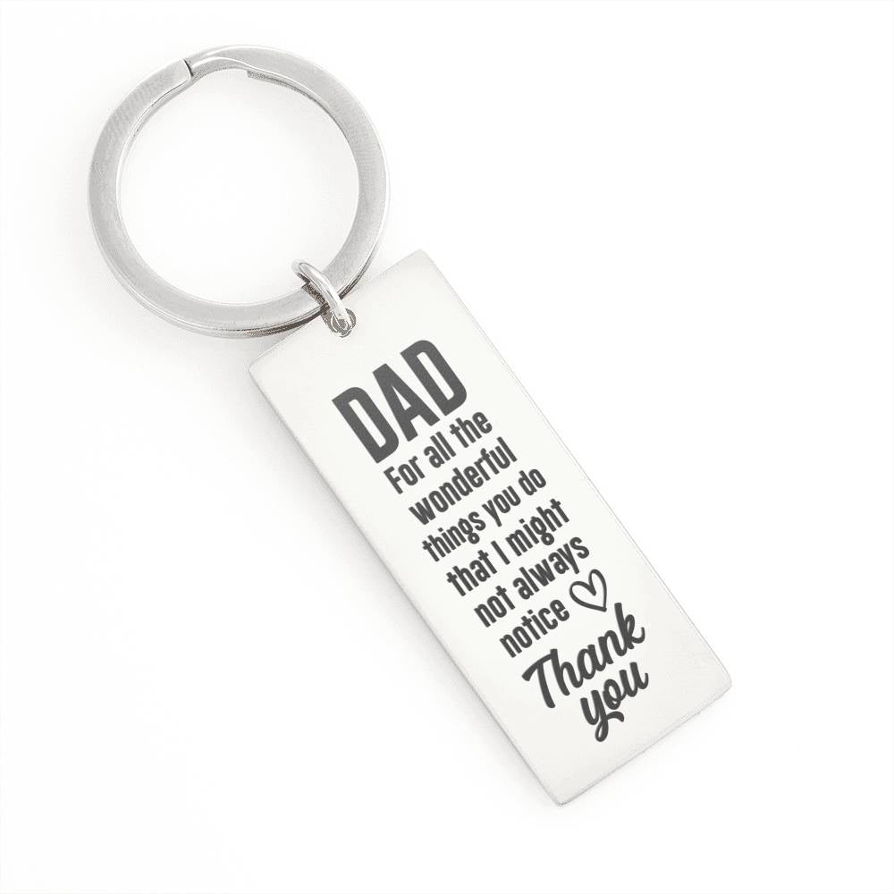 Gift for Dad - Rectangle Keychain - Seed Loving Gift