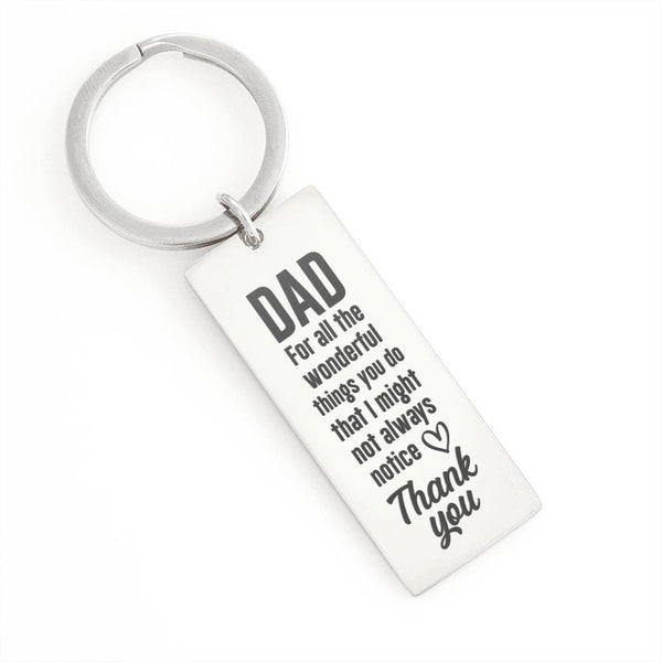 Gift for Dad - Rectangle Keychain - Seed Loving Gift