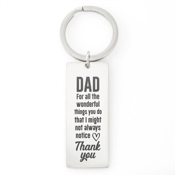 Gift for Dad - Rectangle Keychain - Seed Loving Gift