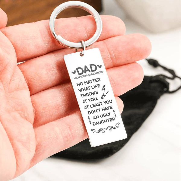 Gift for Dad - Rectangle Keychain - Seed Loving Gift