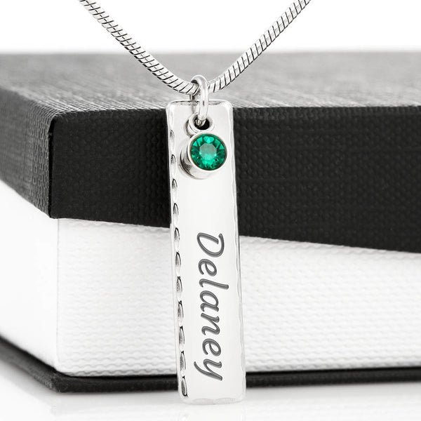 Gift For Daughter - Birthstone Name Necklace - Seed Loving Gift