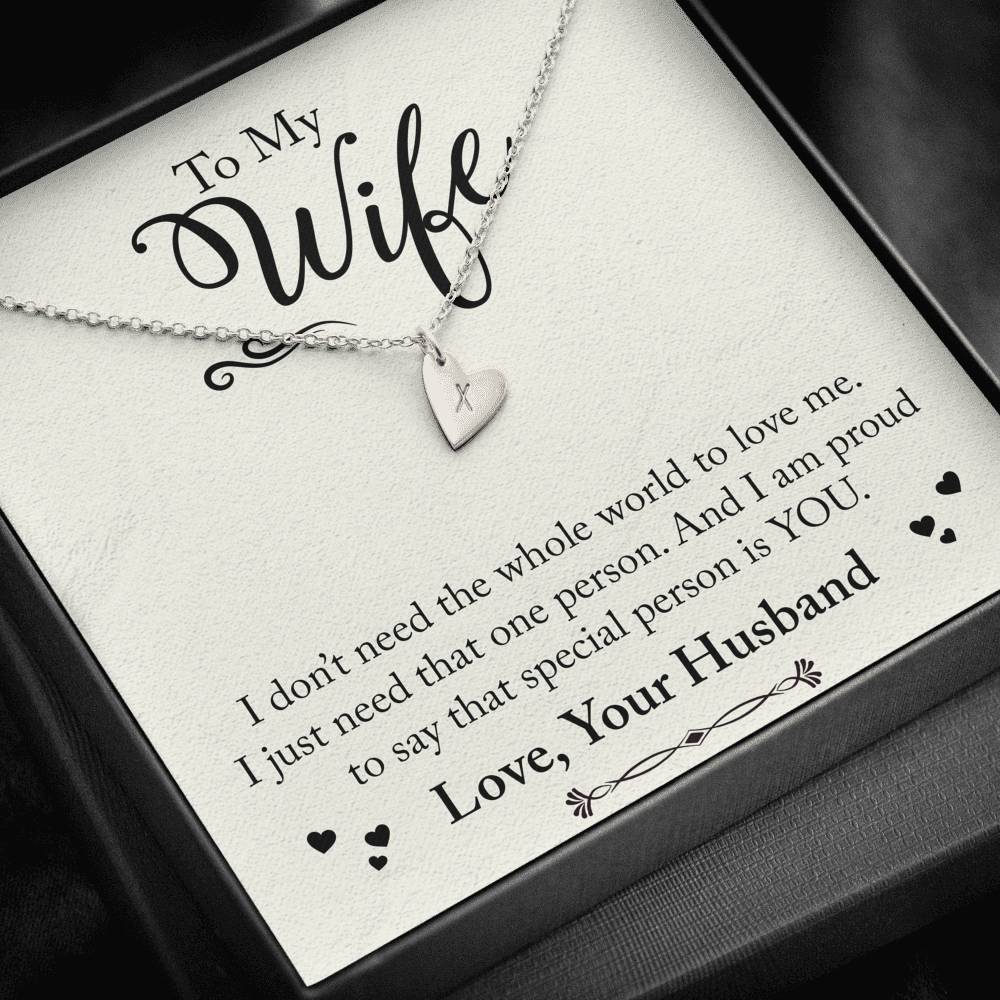 To My Wife - Heart Pendant - Seed Loving Gift
