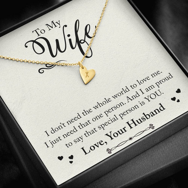 To My Wife - Heart Pendant - Seed Loving Gift