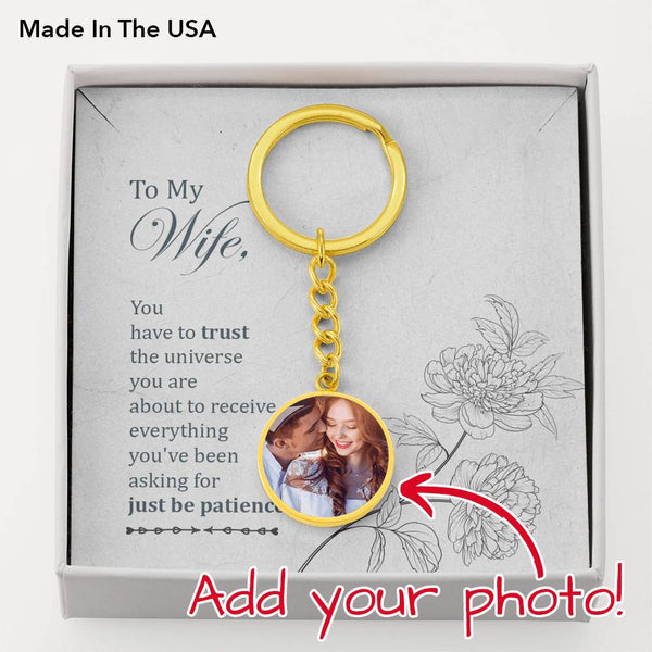 Gift for Wife - Circle Keychain - Buyer Upload Photo - Seed Loving Gift